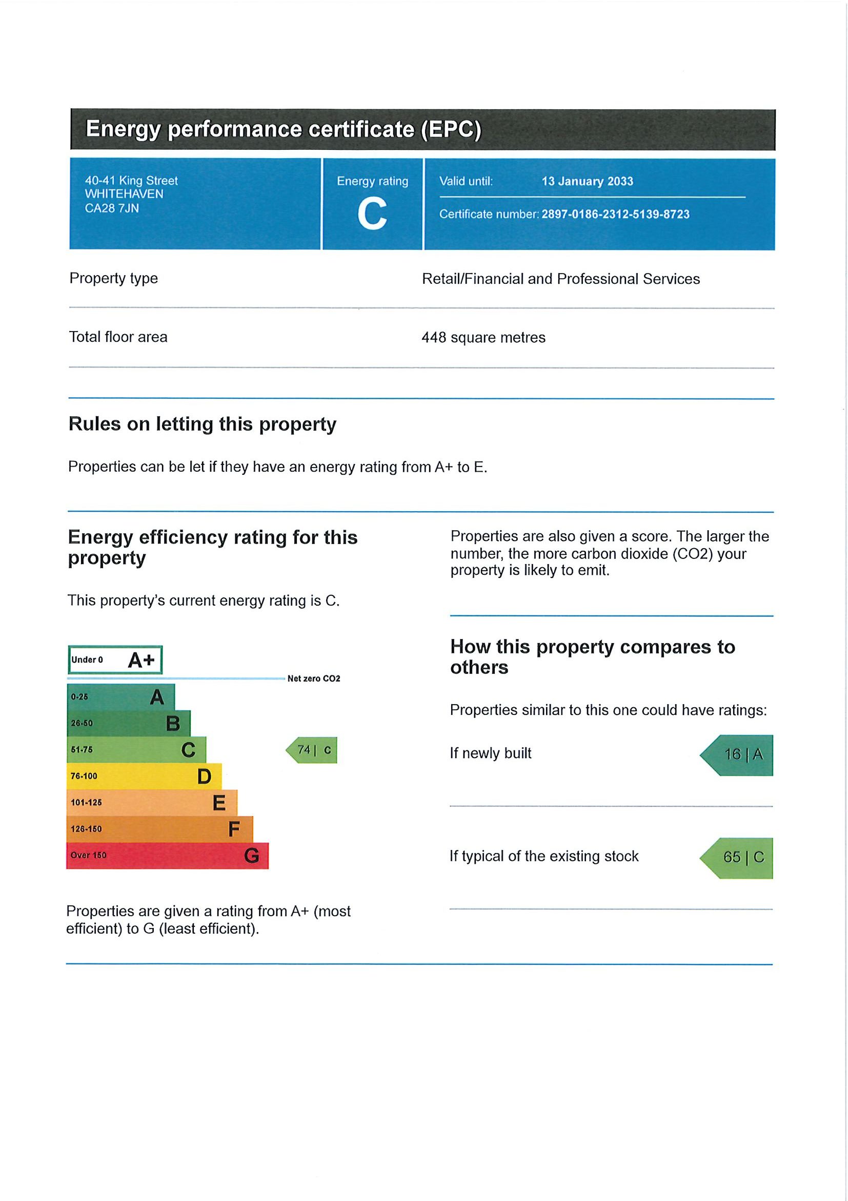 EPC showing C Rating