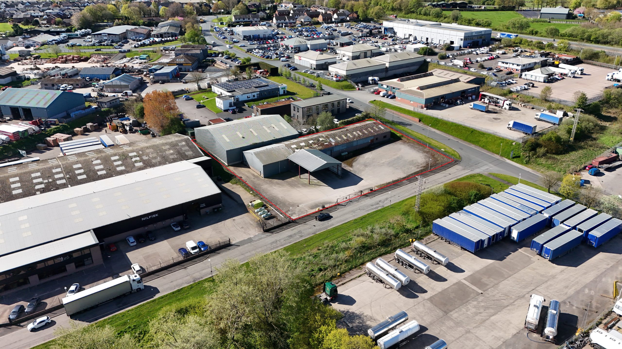 Substantial warehouse buildings and site, Gilwilly Industrial Estate, Penrith (i.e. 17 Bowerbank Way)
